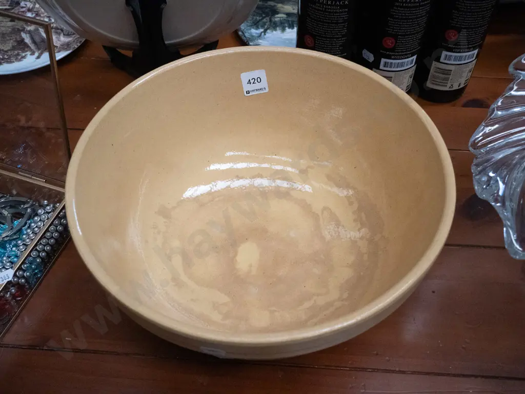 large vintage mixing bowl - staining inside Image 1++