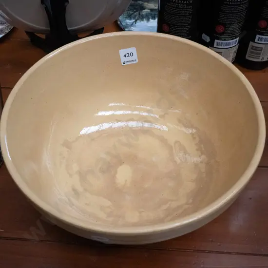 large vintage mixing bowl - staining inside