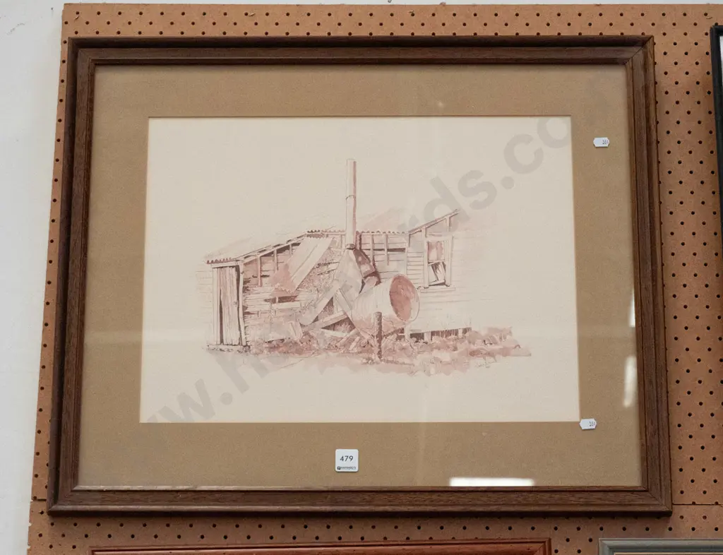 framed watercolour - house Image 1++