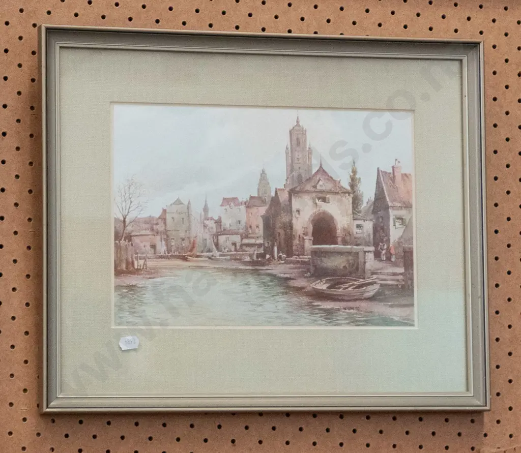 framed print - village scene Image 1++