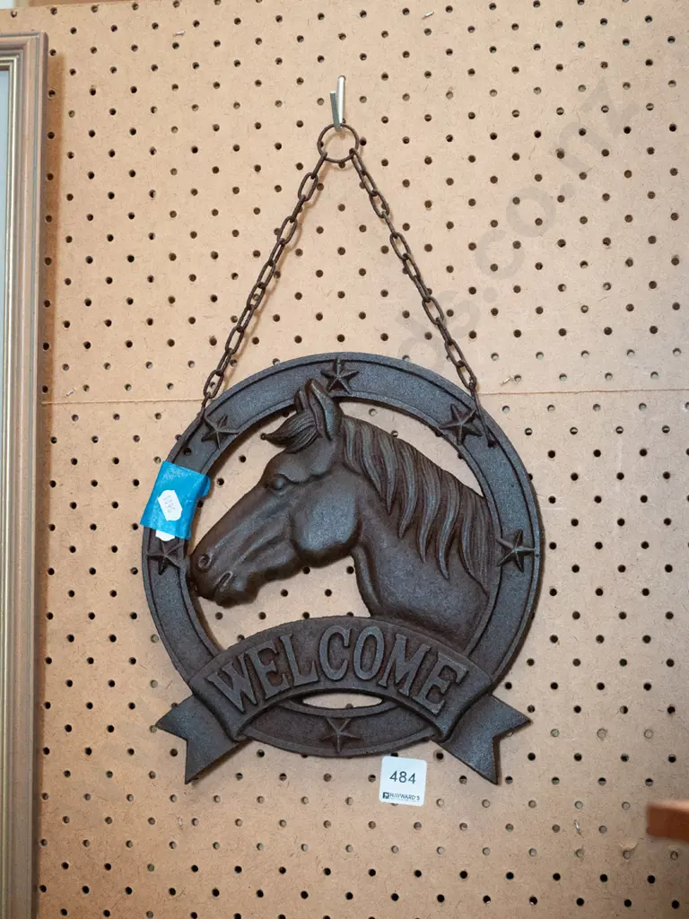 cast iron horse themed Welcome sign Image 1++