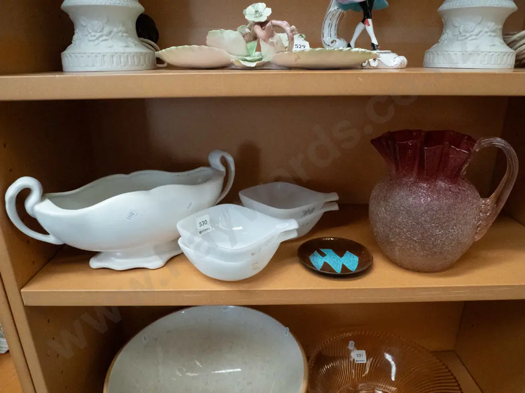 vase, ruby glass jug, ashtray etc Image 1++