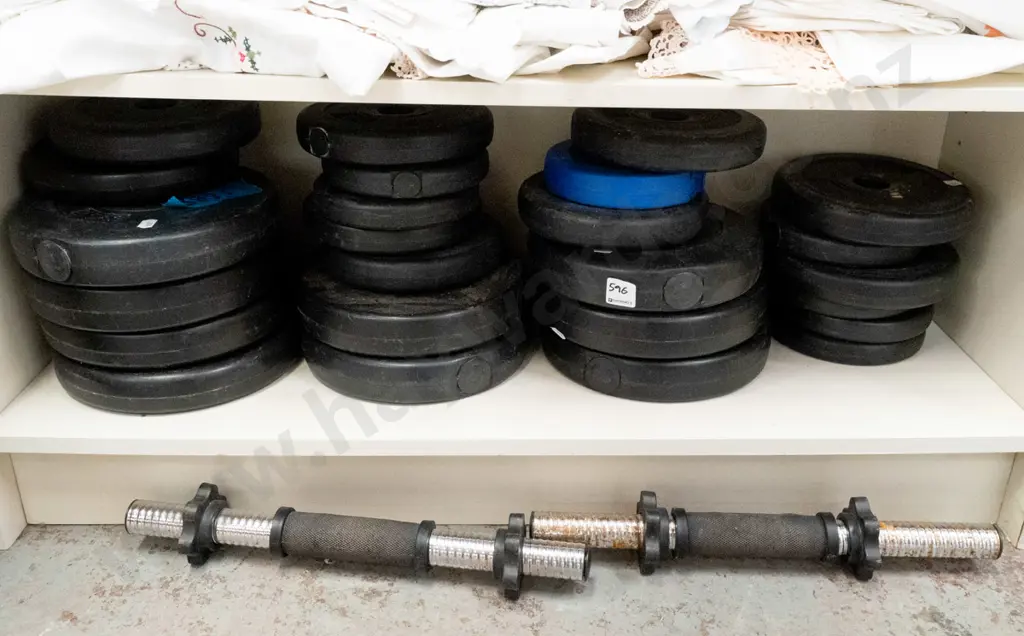 dumb bell and weights Image 1++
