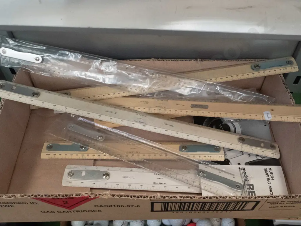 box of draughting rulers Image 1++