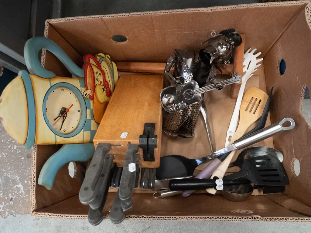box; knife block, wall clock etc Image 1++