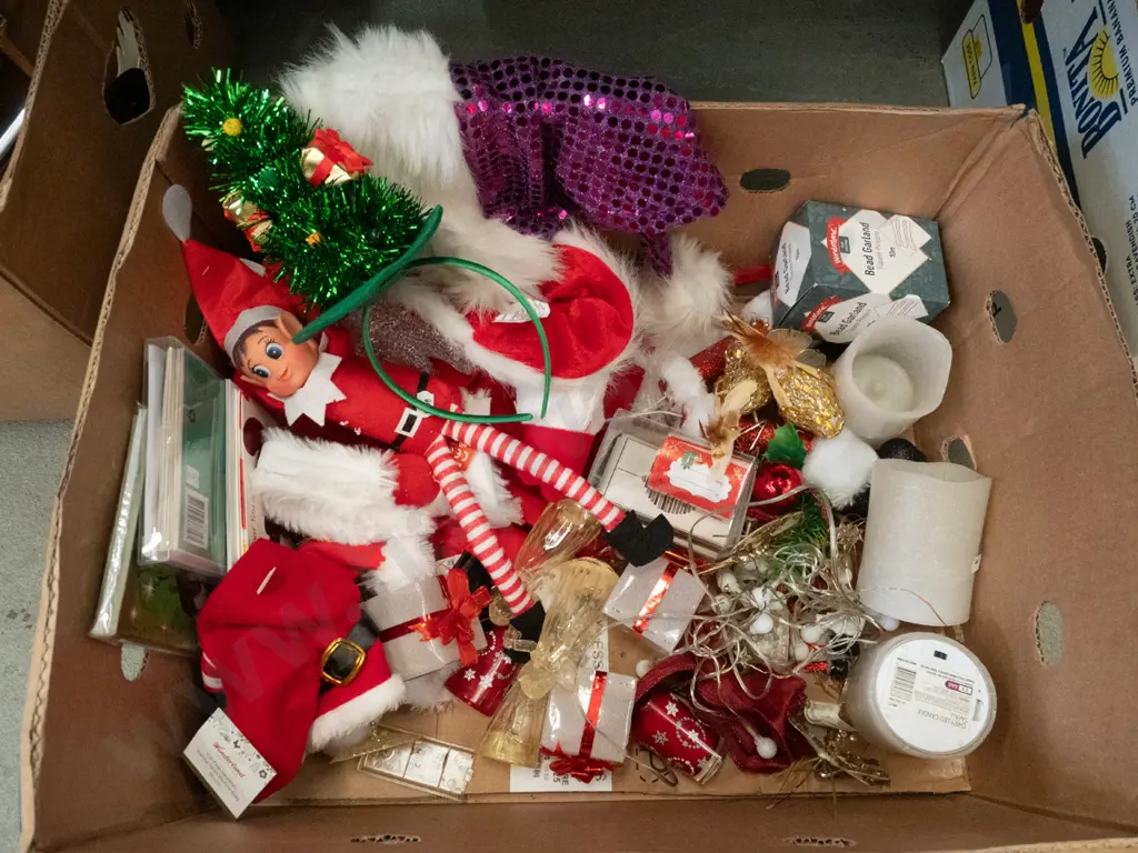 box; Santa hats, fairy lights, battery power candle lanterns etc Image 1++