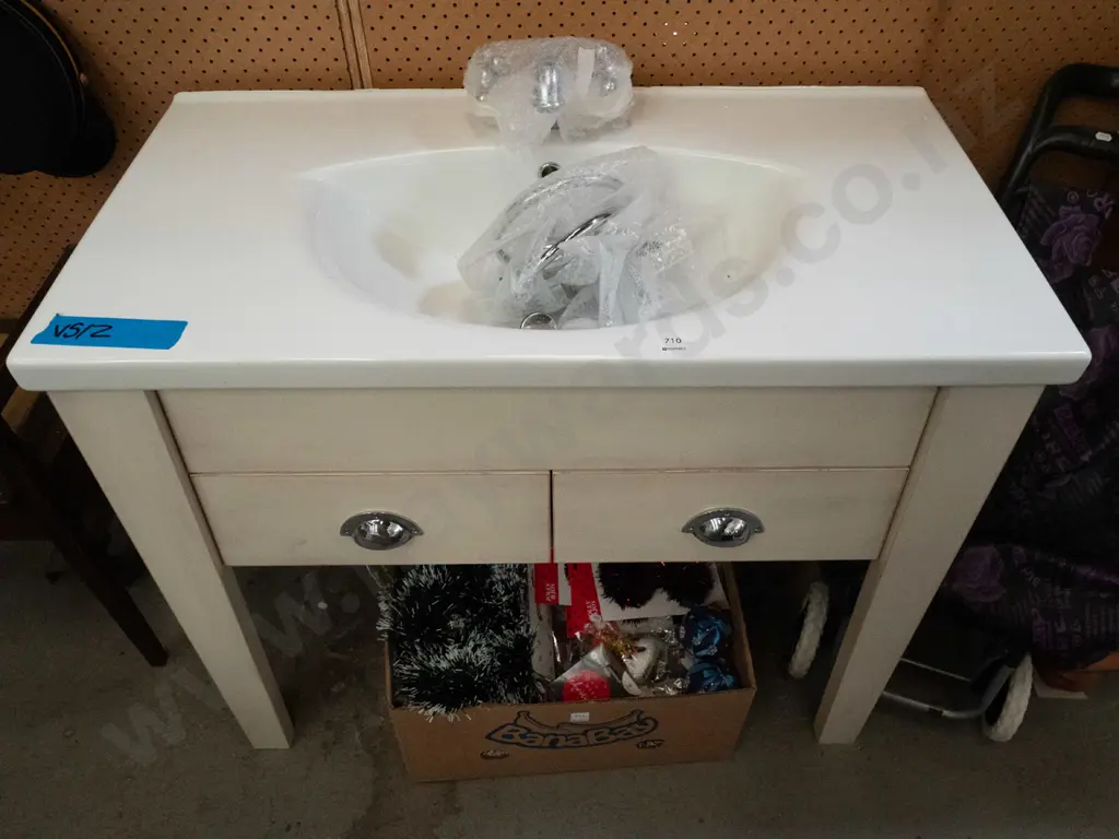 2 drawer bathroom vanity H-840 W-940 D-490 Image 1++