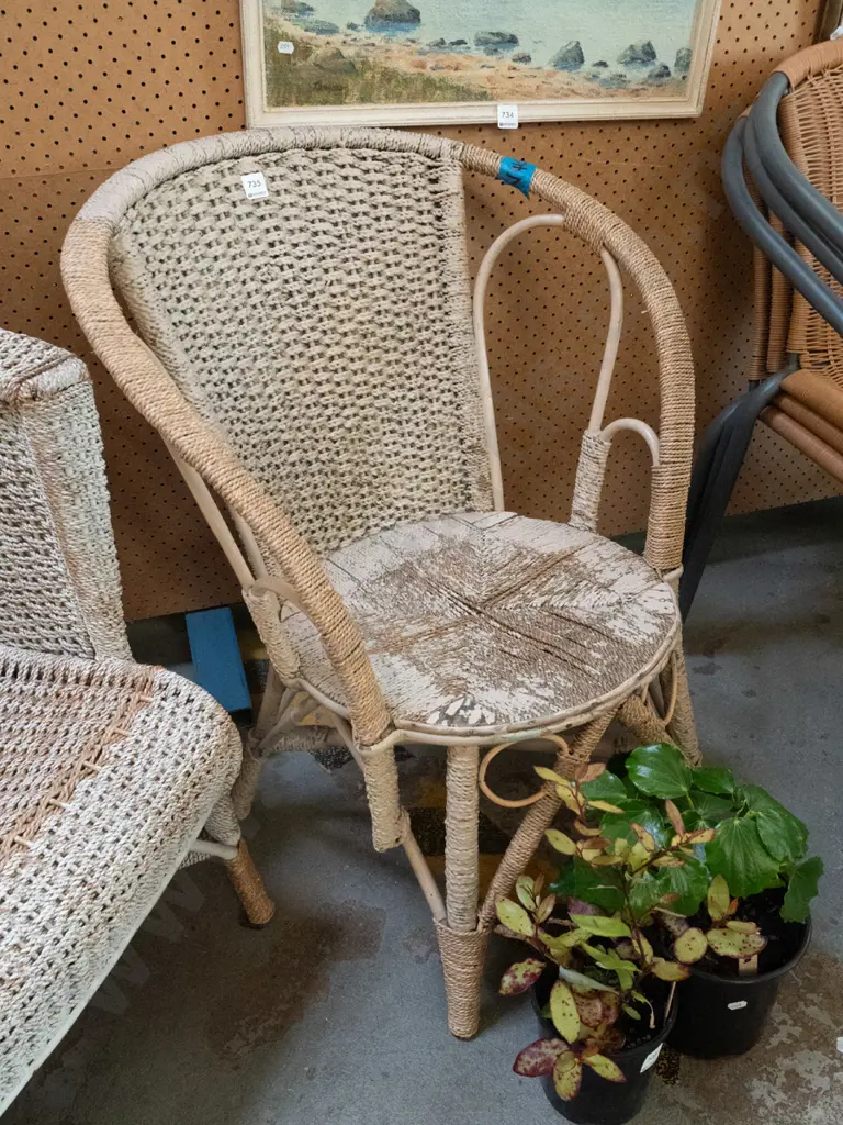 woven seagrass armchair Image 1++