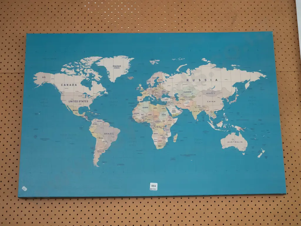boxed print - map of world Image 1++