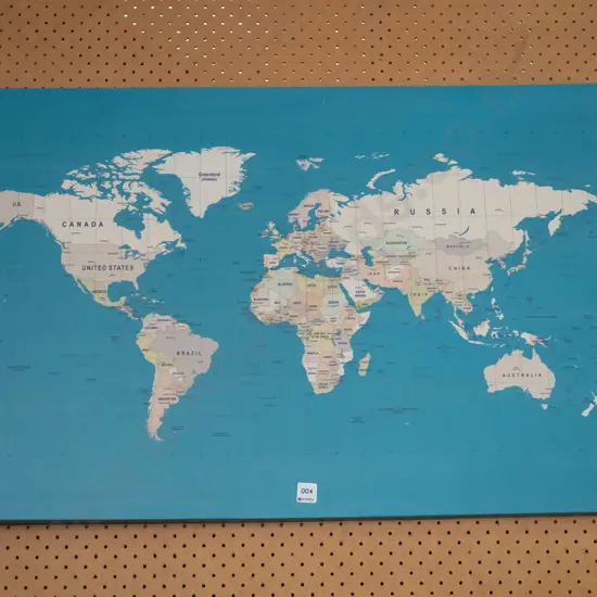 boxed print - map of world