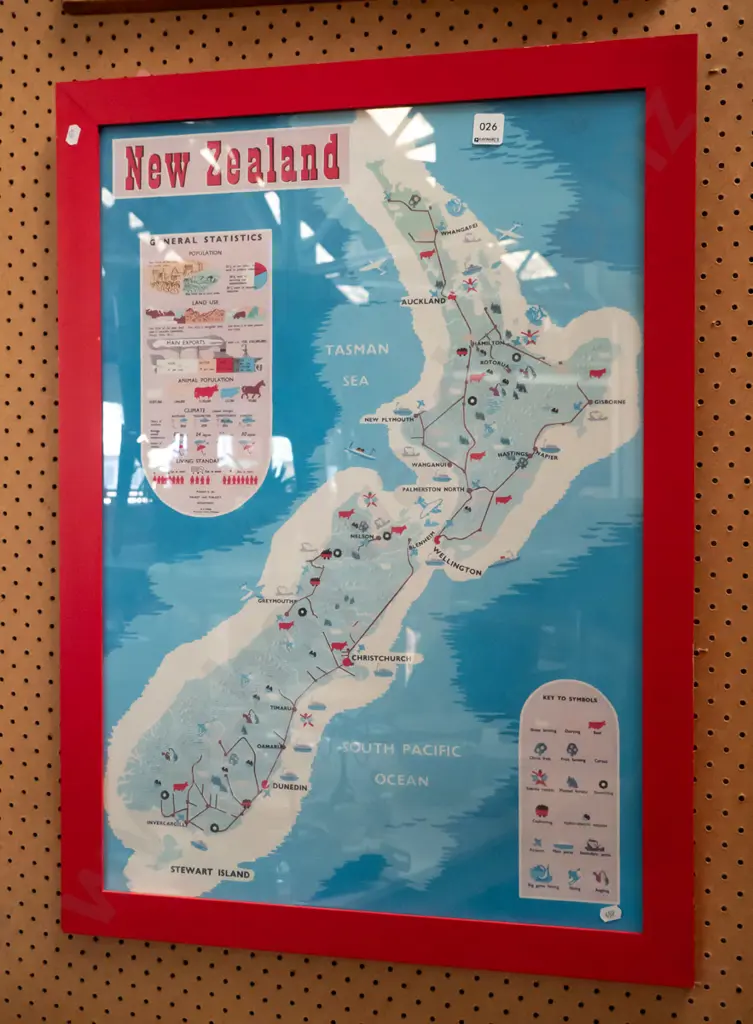 framed print - resource map of NZ Image 1++