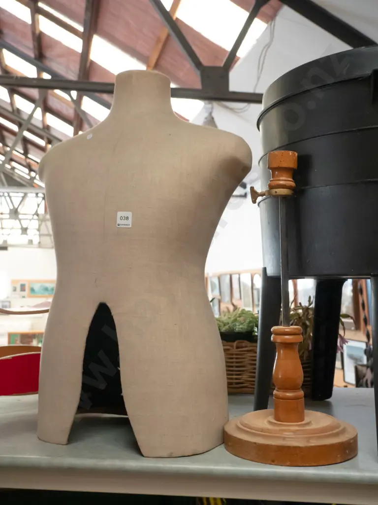 vintage shop mannequin torso - has signicant borer Image 1++