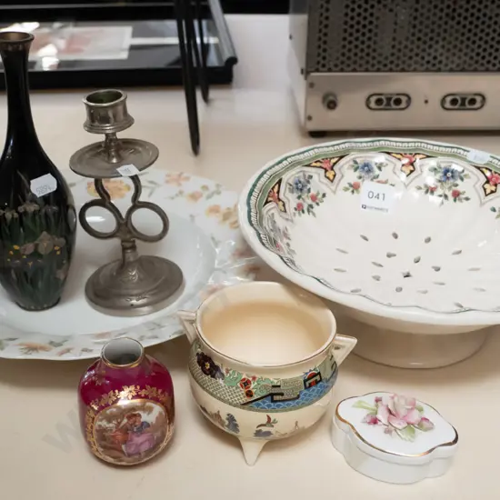 Wedgwood draining bowl, soup bowl, vases etc