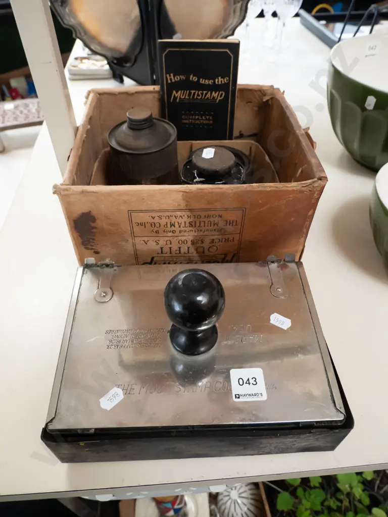 large vintage multi stamp, various inks Image 1++