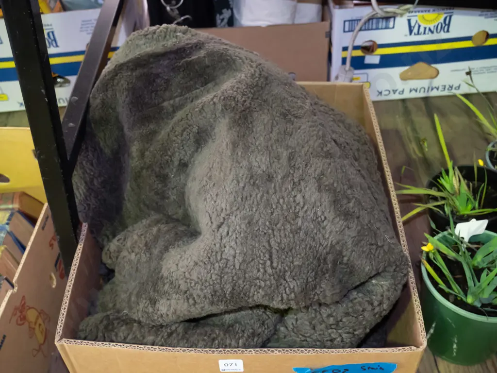 large brown sheepskin floor L-2400 W-1840 (has stain) Image 1++