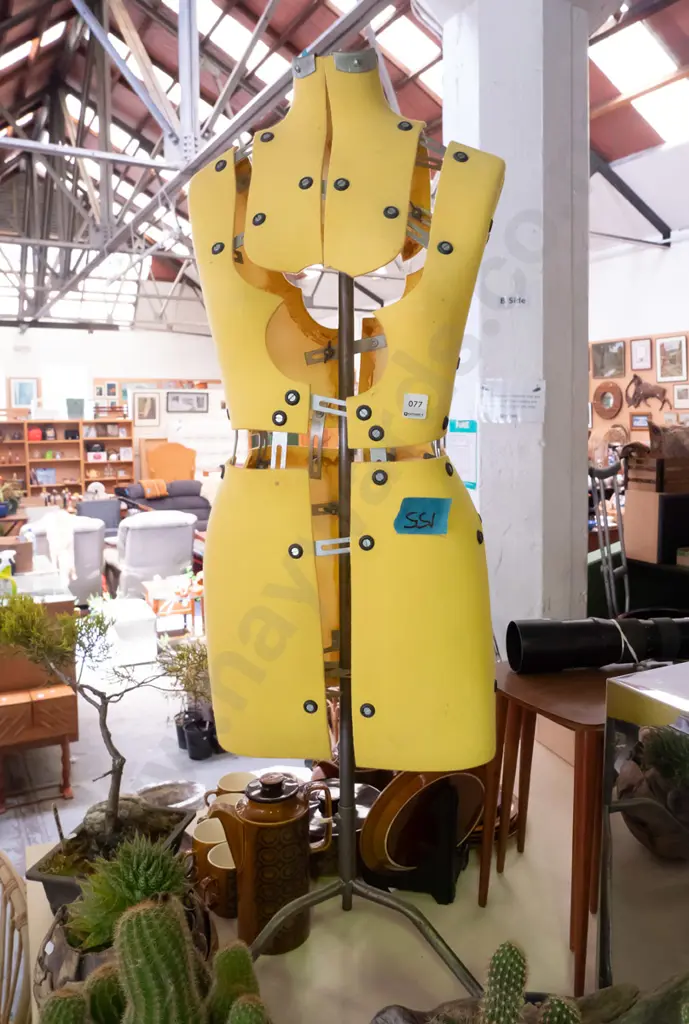 yellow dressmakers form on stand Image 1++