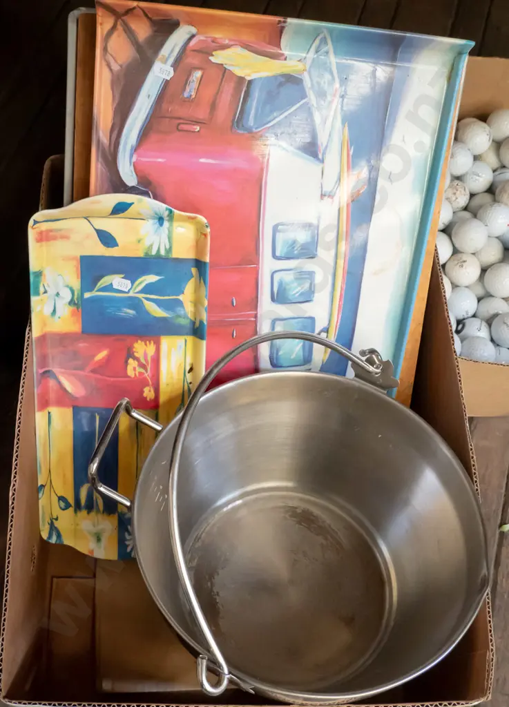 box; trays, stainless steel pouring pail Image 1++