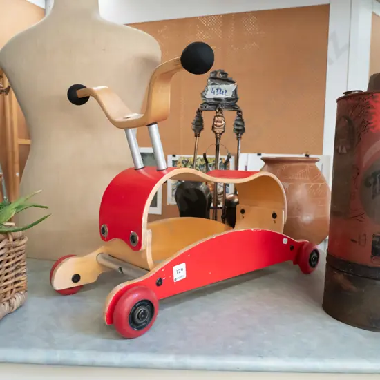 child's wooden ride on toy