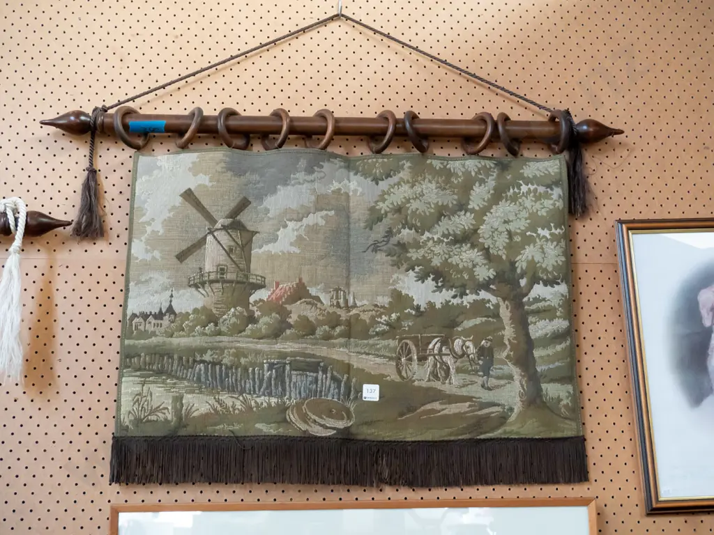 small wall hanging tapestry- windmill Image 1++