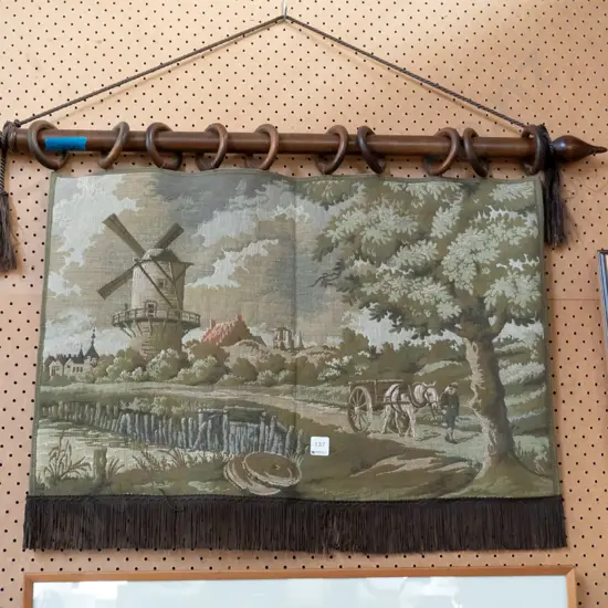 small wall hanging tapestry- windmill
