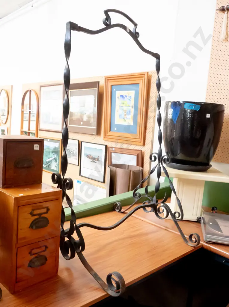 wrought metal shop sign stand Image 1++