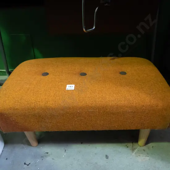 retro deep buttoned footstool