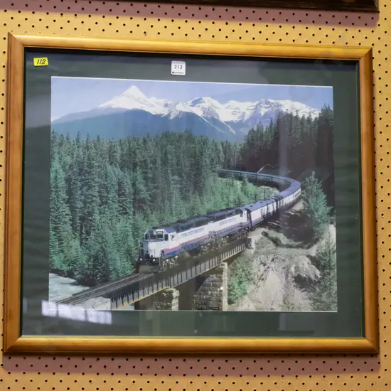 framed digital print - rocky moutain train