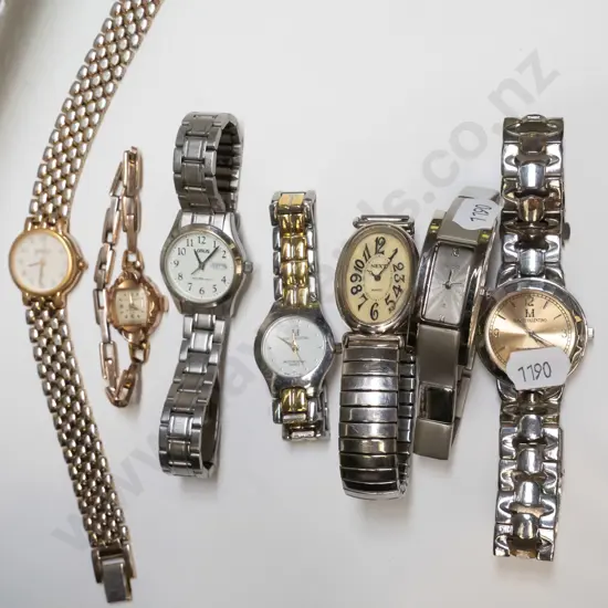 tray of wristwatches - tray not included