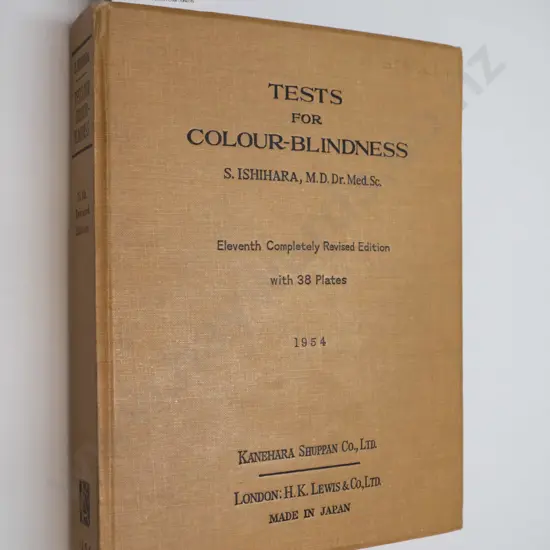 vintage colour blindness test book