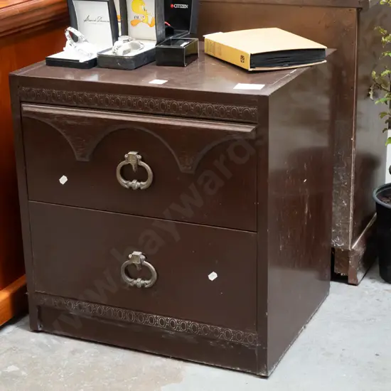 2 drawer bedside cabinet - needs attention