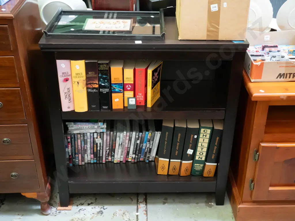 mdf faux wood veneer bookcase H-880 W-820 D-340 Image 1++