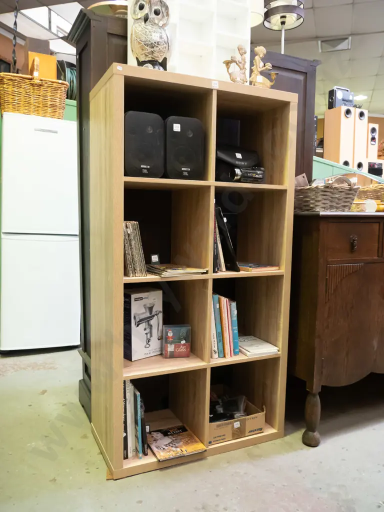 mdf faux wood veneeer bookcase H-1460 W-750 D-390 Image 1++