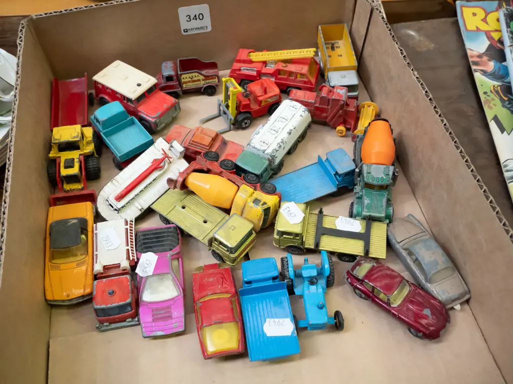 box of toy vehicles Image 1++