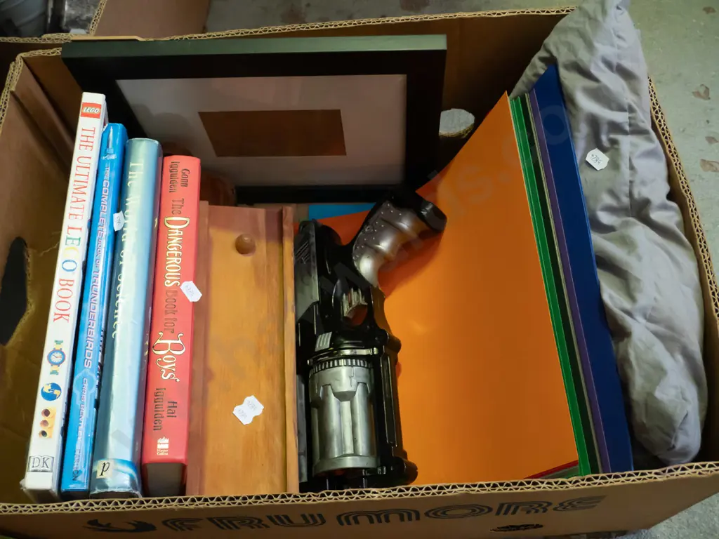 box; books, nerf gun, camping pillow etc Image 1++