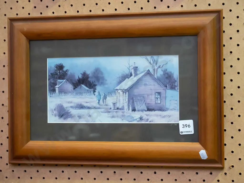 framed print - stockmen and hut Image 1++