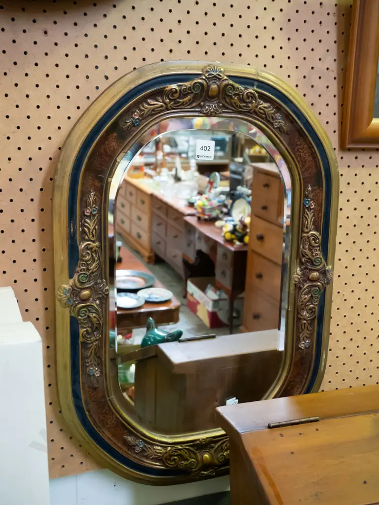 Edwardian ornate wall mirror (slight damage to frame) Image 1++