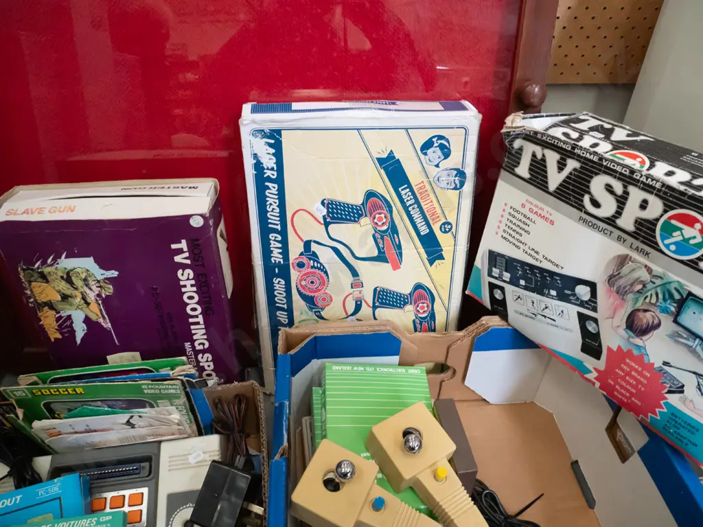 2 boxes of various Hanimex, Tempest & other home video consoles, accessories and game cartridges - As Is, No Returns Image 1++