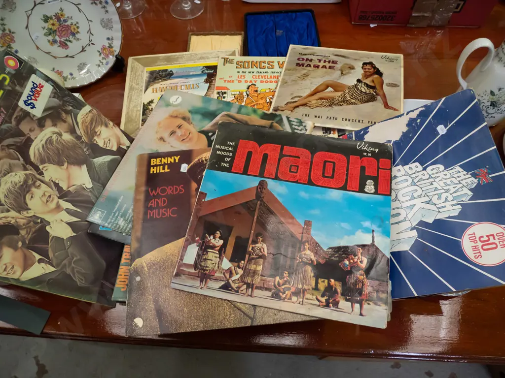 stack of LPs; Cliff Richard, Benny Hill, The Muppets etc - questionable condition Image 1++