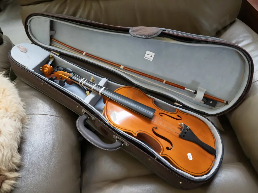 Korean New World 1/2 size violin with bow and case Image 1++