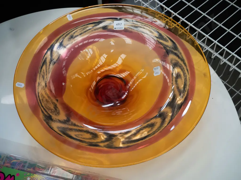 art glass fruit bowl Diam-420 Image 1++