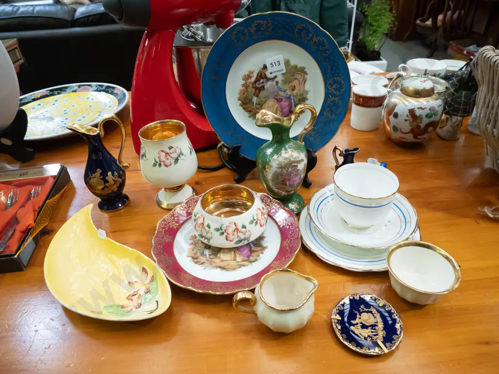 Limoges cabinet plates, trio, leaf dish, sugar etc Image 1++
