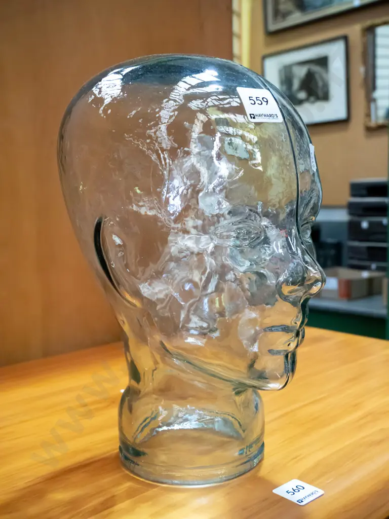 green glass display head H-300 Image 1++