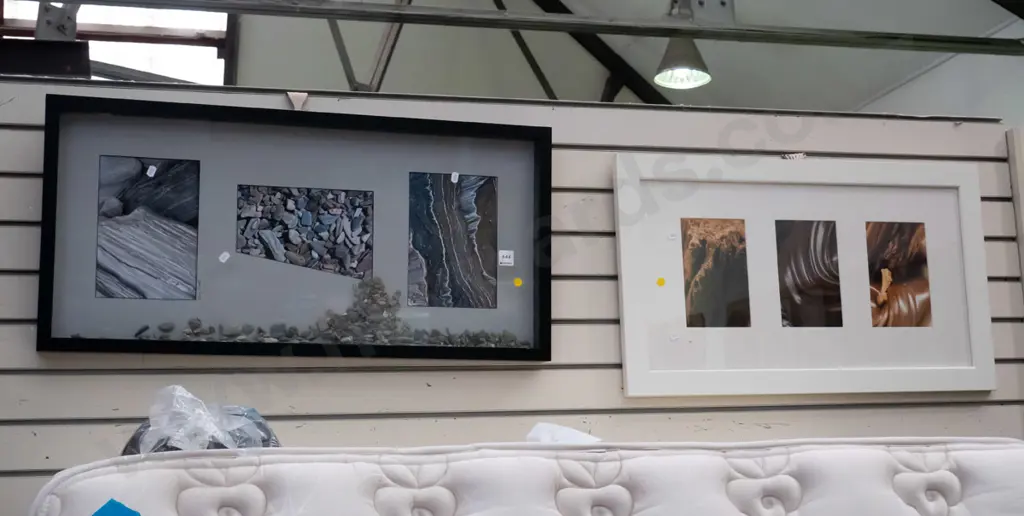 2x framed photo triptychs Image 1++