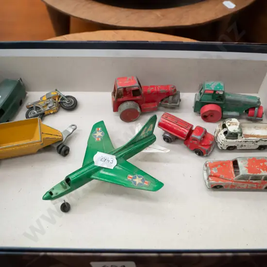 box; toy vehicels