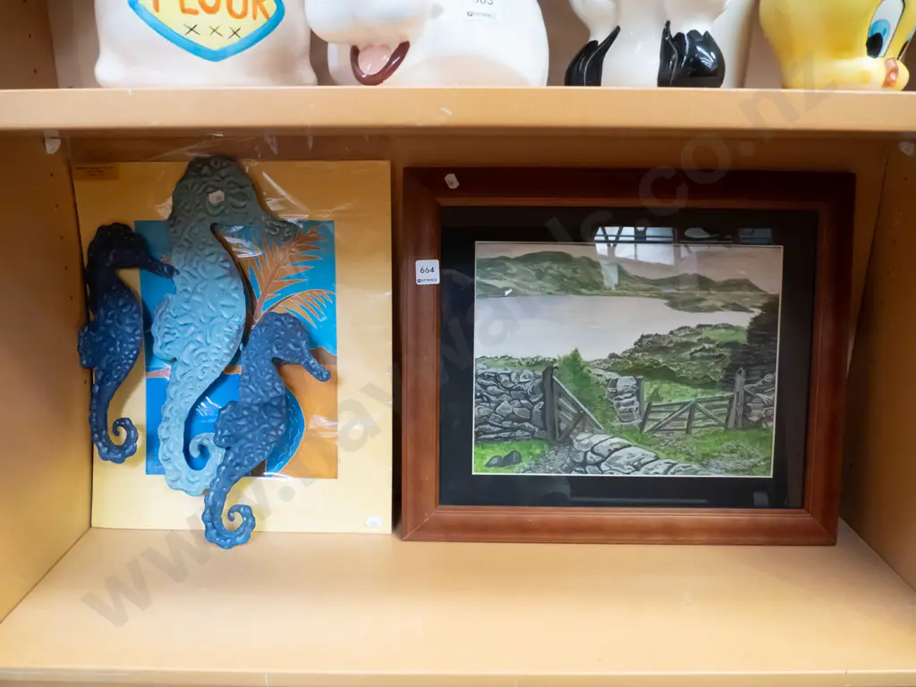 metal seahorses, unframed prints , framed acrylic - Otago Harbour Image 1++