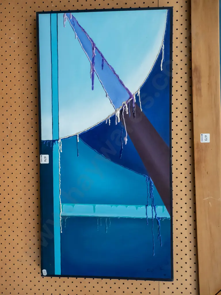 mixed media on boxed canvas - abstract Image 1++