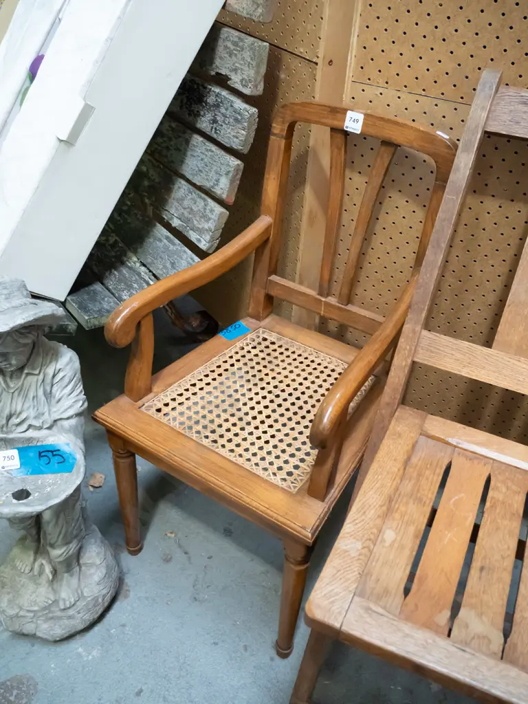 mahogany and bergere child's chair Image 1++