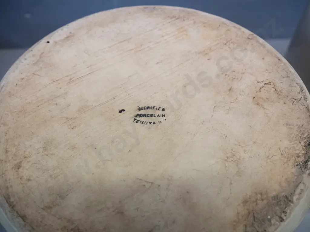 2 wide mouth crocks - one marked Temuka Potteries on base H-290 D-170 other has unclear mark (Timaru?) Image 1++