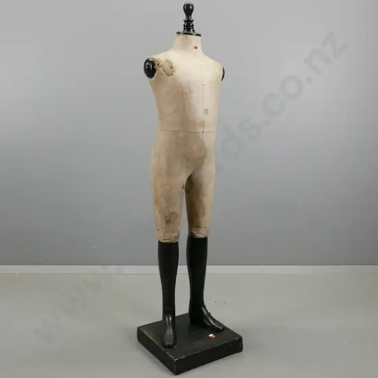 vintage timber and fabric child size shop display mannequin - Harris & Sheldon Ltd. Birmingham - Improved Shape