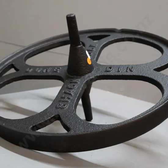 vintage Shacklock Dunedin cast iron wheelbarrow wheel D-400